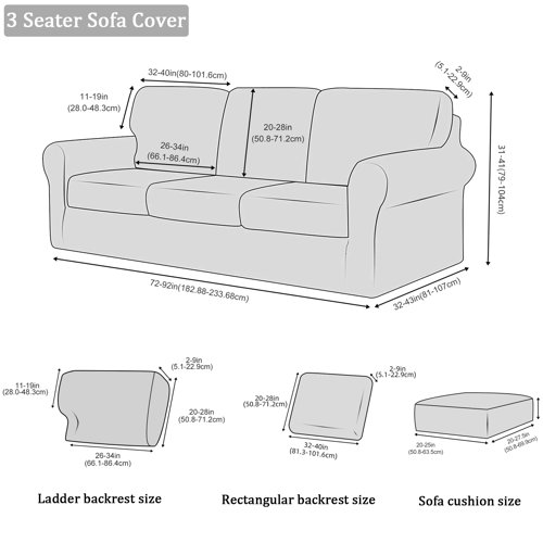 Everly Quinn Velvet Sofa Cover Set For 3 Seat Sofas Includes Separate Seat Covers And Cushion